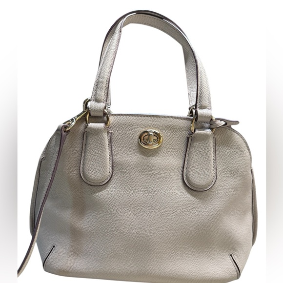 COACH Prince Street‎ Satchel Gray Leather Gold hardware/hangtag Shoulder/handbag - Picture 1 of 16